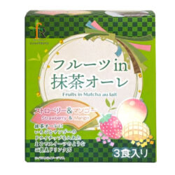 Matcha Au Lait Mango Strawberry instant tea mix
